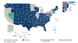 Nursing Compact States Licensing Map